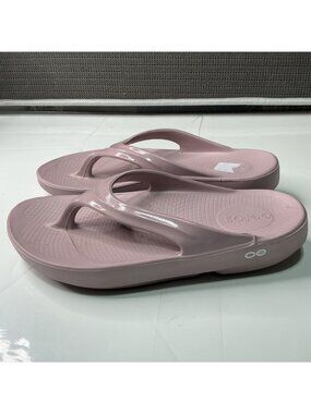 Oofos Women's OOriginal Recovery Sandals Size W8 Pink Slip-On Comfort Flip-Flops